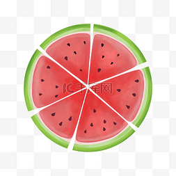 水果插画手绘图片_夏季暑假到来小清新水果西瓜