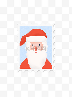 手绘圣诞节可爱邮票贴纸素材元素