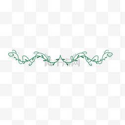 矢量欧式花纹矢量图片_手绘绿色藤蔓设计图