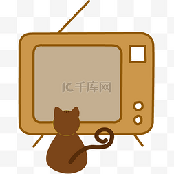 电视图片_看电视的猫咪