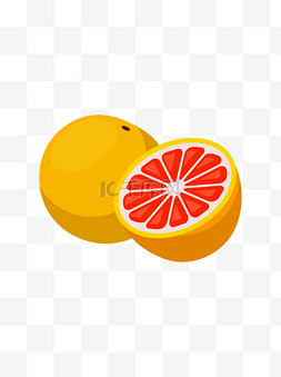 西柚水果可商用元素
