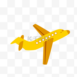 国庆节飞机图片_卡通橙色的飞机设计