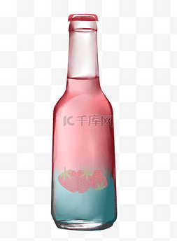 草莓味瓶装果汁饮料
