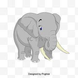 蚂蚁大象图片_时尚卡通矢量可爱大象动物插画元