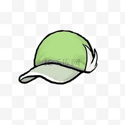 绿色运动风帽子PNG图片