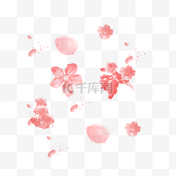 桃花节粉色图片_飘落的樱花花瓣元素