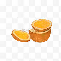 黄色橙子切开的橙子新鲜水果鲜甜