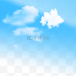 蓝色天空免抠图片_蓝天白云元素