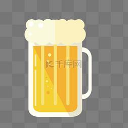 啤酒图片_一大杯冒泡的啤酒免抠图