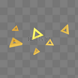 三角形3d立体图片_C4D立体电商漂浮几何三角形