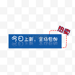 淘宝分类分类图片_今日上新蓝底促销标签