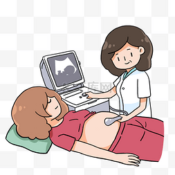 检查胎儿状况的孕妇