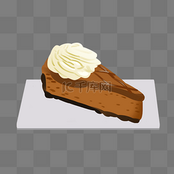 三角蛋糕png图片_巧克力三角蛋糕插图