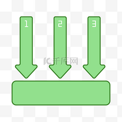 几何绿色箭头