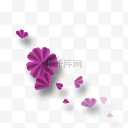 紫色花瓣漂浮图片_紫色素雅花瓣PNG素材