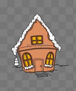 棕色雪屋楼房