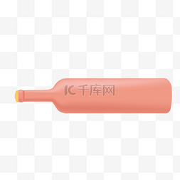 手绘酒瓶子图片_粉红色的瓶子手绘设计