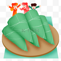 美味粽子图片_端午节美味粽子插画