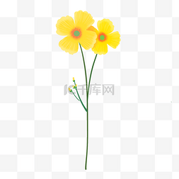 春季绿色小清新图片_春天植物黄色小花