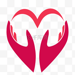 爱心图标图片_公益慈善标志爱心图表装饰图案