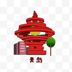 希著名的花图片_手绘青岛著名建筑