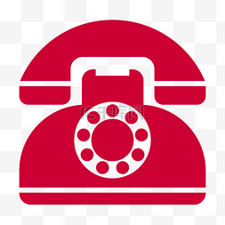 耳机服务图片_座机电话电话机红色图标