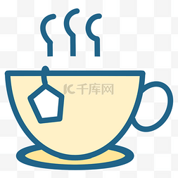 茶图片_手绘简约茶杯袋泡茶