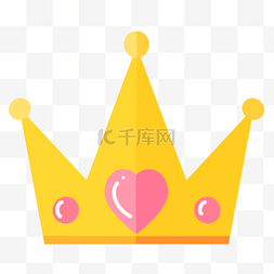 国王皇冠矢量图图片_蓝色钻石装饰扁平化皇冠