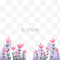 创意清新花卉图片_手绘唯美花卉花丛