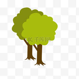 矢量绿色树木装饰图案