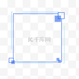 科技边框免扣图片_科技感商务边框对话框线框