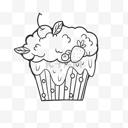 简笔画食物简笔画图片_卡通冰淇淋简笔画素材图
