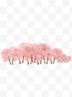 樱花图片_彩绘樱花园图案元素