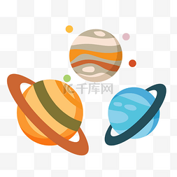 宇宙星球星系图片_卡通宇宙多星球免扣素材