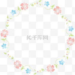 精美圆形花纹图片_精美粉色花环png