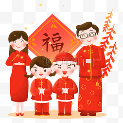 2019新年过年图片_新年2019年全家拜年福气到鞭炮年