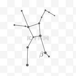 水彩黑色创意星座图案