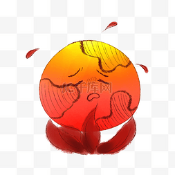 高温太阳太阳图片_高温天气太阳插画