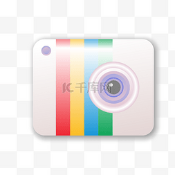 腾讯logo图片_可爱彩色相机矢量图