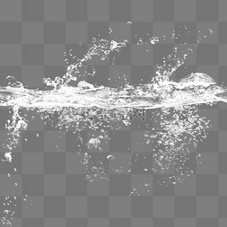 白色水滴水波纹元素