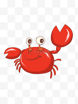 海鲜图片_红色大闸蟹美食插画可商用元素
