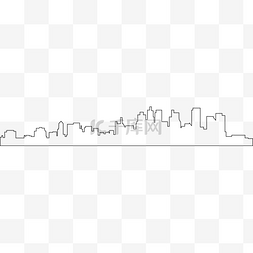 简笔画城市建筑素材图