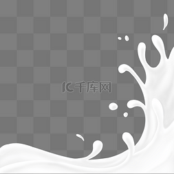 奶花奶浪牛奶图片_牛奶奶茶插画