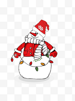 圣诞节图片_圣诞节圣诞老人雪人商用元素