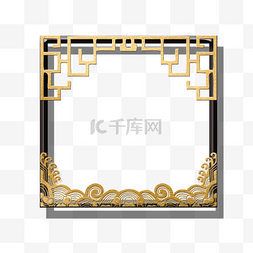 飘落金粉图片_贵重中国风金粉边框