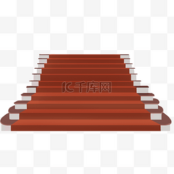 台阶图片_手绘的棕色家居台阶