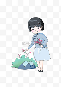 教师节主题短发老师人物