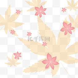 清明踏青背景素材图片_春季漂浮花朵春暖花开