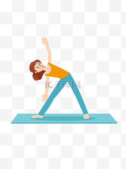 可下载jpg图片图片_正在练瑜伽的女子可商用元素