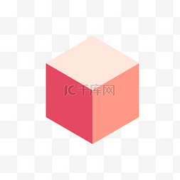 正方形彩色方块图片_红色的正方体免抠图